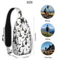 thumbnail image 5 of Sling Backpack,Halloween Witch Hats and Bats Crossbody Bag with Water Bottle Holder,Waterproof Sling Bag for Men/Women with Chest Phone Holder for Hiking,Travel, 5 of 6