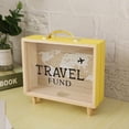 thumbnail image 2 of Adventure Archive Box, Travel Shadow Box, Ticket Shadow Box with Slot, 8Inch Memory Boxes for Keepsakes Yellow,1 * Adventure Archive Box,Yellow, 2 of 8