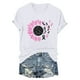 thumbnail image 2 of Blusas de Manga Corta para las Mujeres Divertida Impresión Cuello Redondo Camiseta Vintage, Blusas de Primavera para las Mujeres, 2 of 4