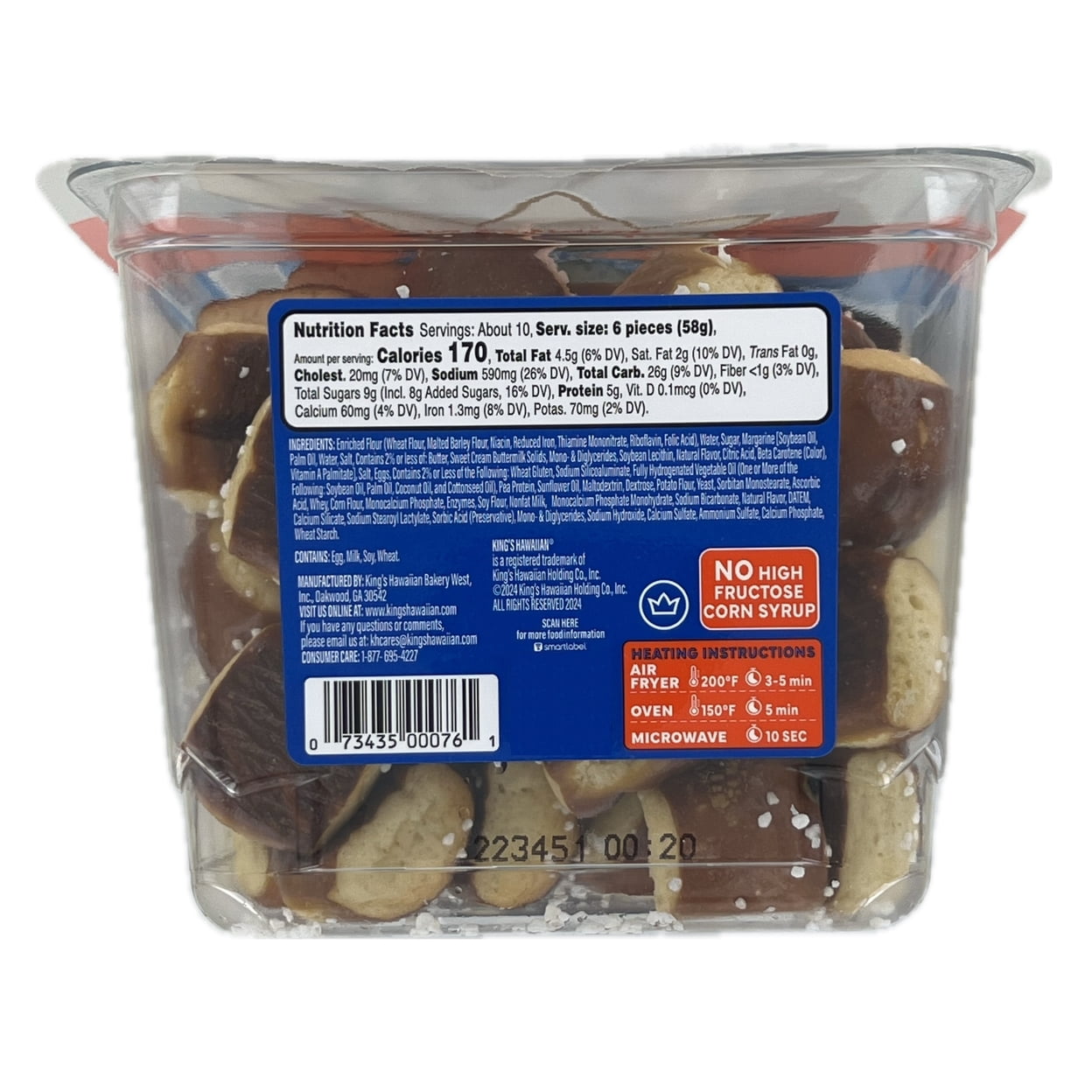 King's Hawaiian Soft Pretzel Bites, 20.8 Ounce