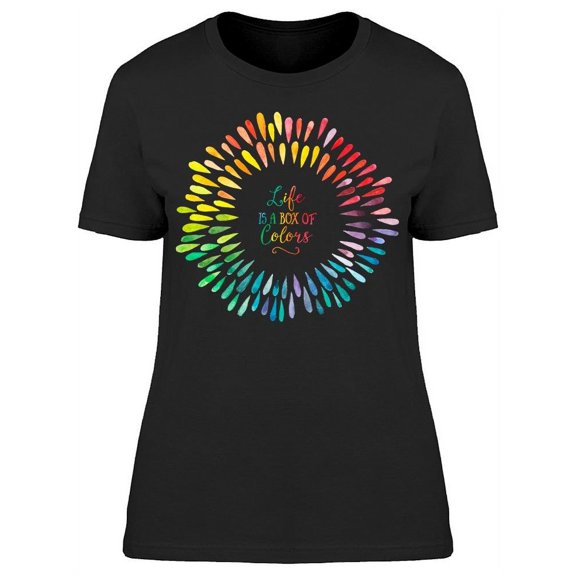 The Life Is A Box Of Colors T-Shirt Women -Image by Shutterstock, Female XX-Large