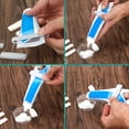 thumbnail image 3 of Dispensador exprimidor de tubos de pasta de dientes, 6 uds., 3 tamaños, Clip de pasta de dientes enrollable de plástico para baño (gris, blanco), 3 of 5