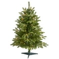 thumbnail image 2 of Nearly Natural 3' Green Fir Artificial Christmas Tree Prelit 50 Clear Lights, 2 of 7