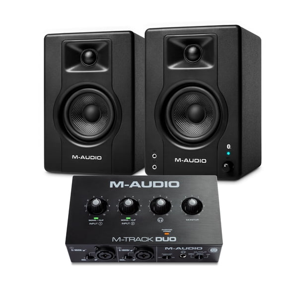 Monitores de estudio M-AUDIO BX4 Bluetooth con interfaz de audio XLR