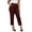 Wine, variant on Nfurl Work Casual Pants for Women High Waisted Pleated Slacks Trousers Business Office Cropped Dress Pants with Pockets Blue,XXL