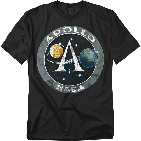 NASA T-Shirt Vintage Apollo Black Unisex Graphic Tee for Men & Women