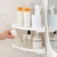 thumbnail image 1 of Estante esquinero para baño sin taladro – Organizador de ducha adhesivo de pared con forma de triángulo para inodoro, bañera, lavabo y cocina., 1 of 6