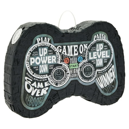 Video Game Pinata for Boys, Gamer Birthday Decorations and Party Supplies, Controller Shaped (Small, 16.5x11x3 in), For Ages 3+