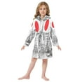 thumbnail image 6 of FORMRS Niños Bathrobe Unisex Hooded Robe Soft Plush Pajamas Sleepwear, Size 4-6T, White Streets, 6 of 7