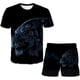 thumbnail image 1 of Conjuntos de ropa de tigre para niños y niñas, camisetas de verano para niños + pantalones cortos de cintura elástica, ropa informal de dos piezas de dibujos animados, trajes 5T Gao Jinjia LED, 1 of 2
