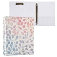 thumbnail image 3 of Flowers Or Leaves 3 Ring Binders 1.5 inch Hardcover File Folders with Interior Pockets A4 Size Organizer for School Office Hospital, 3 of 8