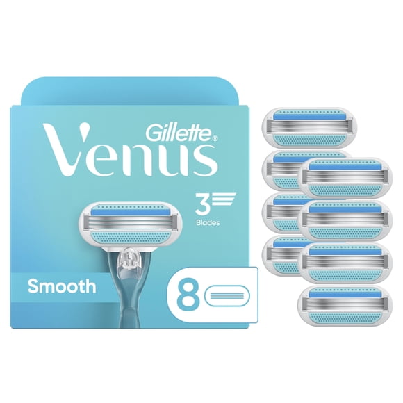 Gillette Venus Women's Original 3 Blade Razor Refills, 8 Count