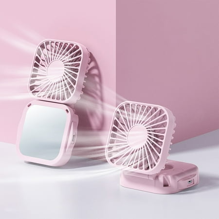 

Portable Fans Clip On Fan With Their Own Vanity Mirrors USB Rechargeable Fan 3-speed Airflow Neck Air Conditioner for Car Hanging Suitable For Travel Home Office Rechargeable Fan And Bedroom
