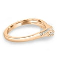 thumbnail image 6 of ESTE ORIGIN Moissanite Studded Tiara Wedding Ring – 0.27Ct Curved Band with 23 Round Stones in 10K Rose Gold for Women, 6 of 8