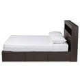 thumbnail image 3 of Bowery Hill Modern 6-Drawer Wood Queen Size Platform Storage Bed in Dark Brown, 3 of 11