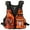 Orange, variant on JARUSITE Water Sports Fly Fishing Vest Jacket with Multiple Pockets and Bottle Holder