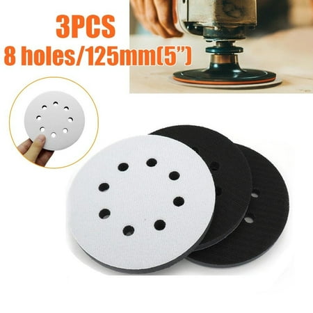 

BCLONG 3pcs 5inch Soft Interface Cushion Pads 8 Hole Hook&Loop Protecting Sanding Discs