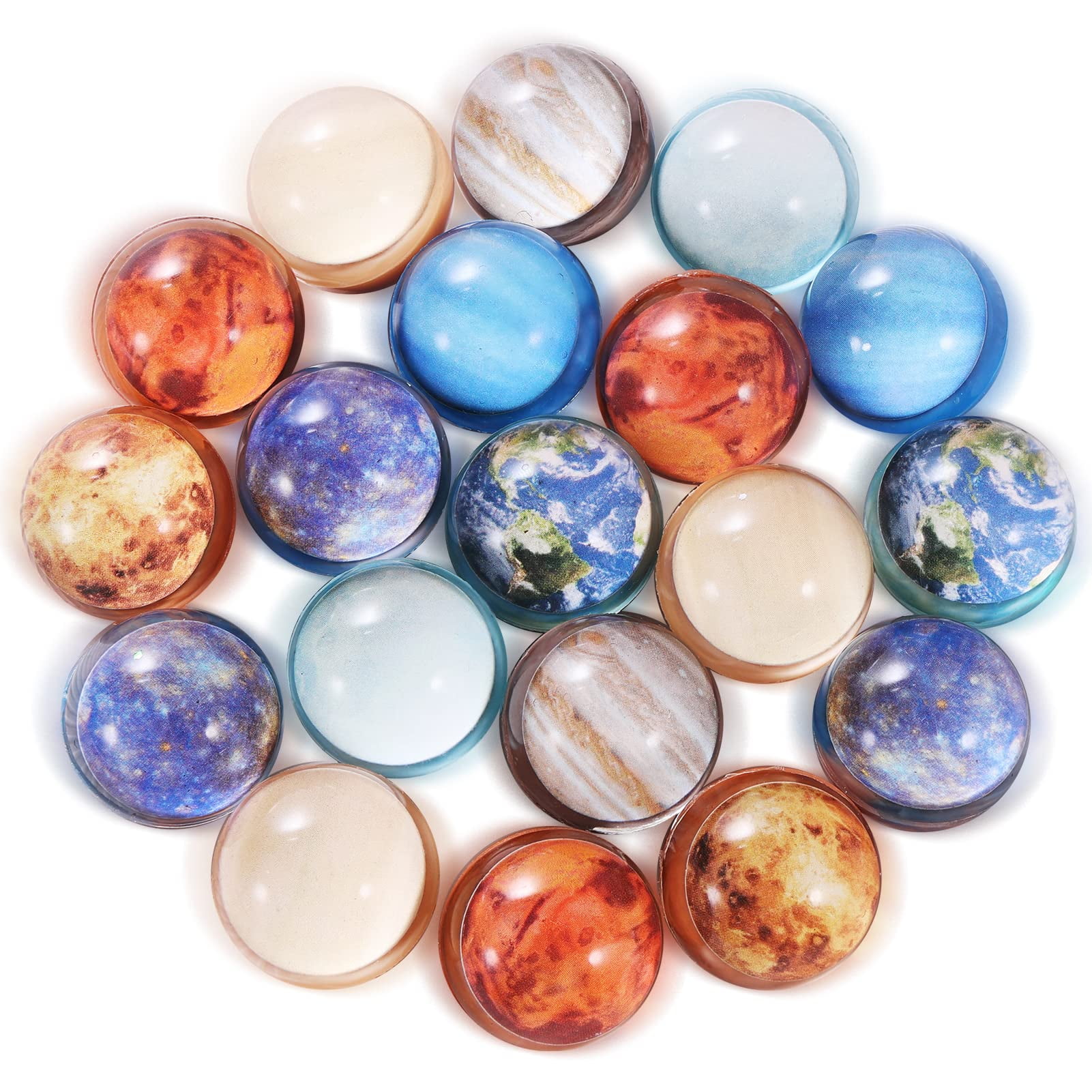 Pllieay 24PCS Space Solar System Eight Planets Themed Bouncy Balls for