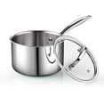 thumbnail image 3 of Cook N Home 02644 7-Piece Tri-Ply Clad Stainless Steel Cookware Set, Silver, 3 of 5