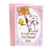 Hallmark Keepsake Peanuts Mother's Day Card for Wife (Snoopy, 1 Count)