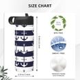 thumbnail image 4 of Honeii Anchors Print 18 oz Insulated Water Bottle with Straw Lid, Stainless Steel Sports Water Bottles, Double Walled Vacuum, Leak Proof, 4 of 8