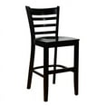 thumbnail image 2 of Home Square Wood Counter Stool in Black with Seat - Set of 2, 2 of 2