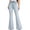 Light Blue, variant on Flare Jeans for Women Curvy Skinny Button Front High Waisted Denim Pants Stretchy Butt Lift Hipster Fashion Streetwear Trousers Black XXL