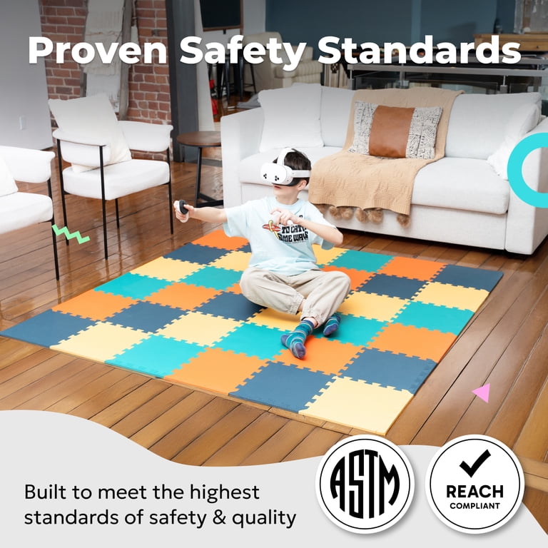 MioTetto Non-Toxic Foam Play Mat for Babies & Kids, Interlocking