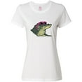 thumbnail image 3 of Inktastic Sunny Gator in Pink Sunglasses Women's T-Shirt, 3 of 5
