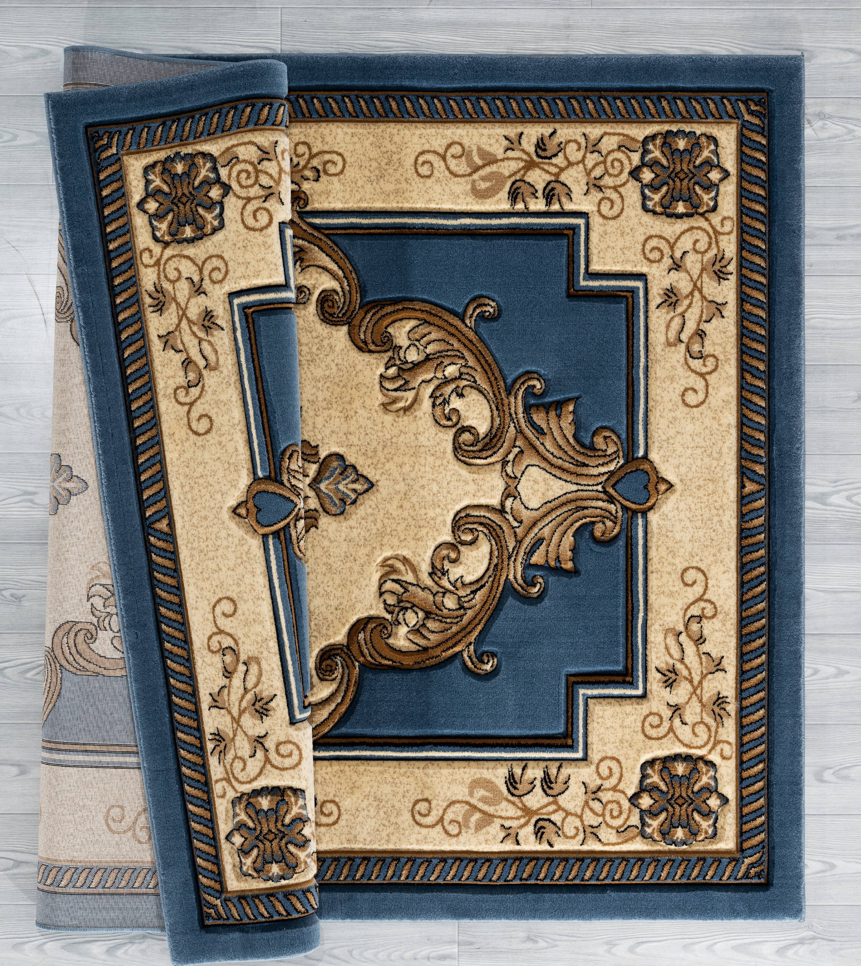 United Weavers Drachma Patras Traditional Medallion Area Rug, Blue, 7'10" x 10'6"