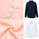 thumbnail image 3 of Blusa suelta para mujer, blusas de manga larga con cuello en V de lino y algodón Irfora Blanco XXXL, 3 of 7
