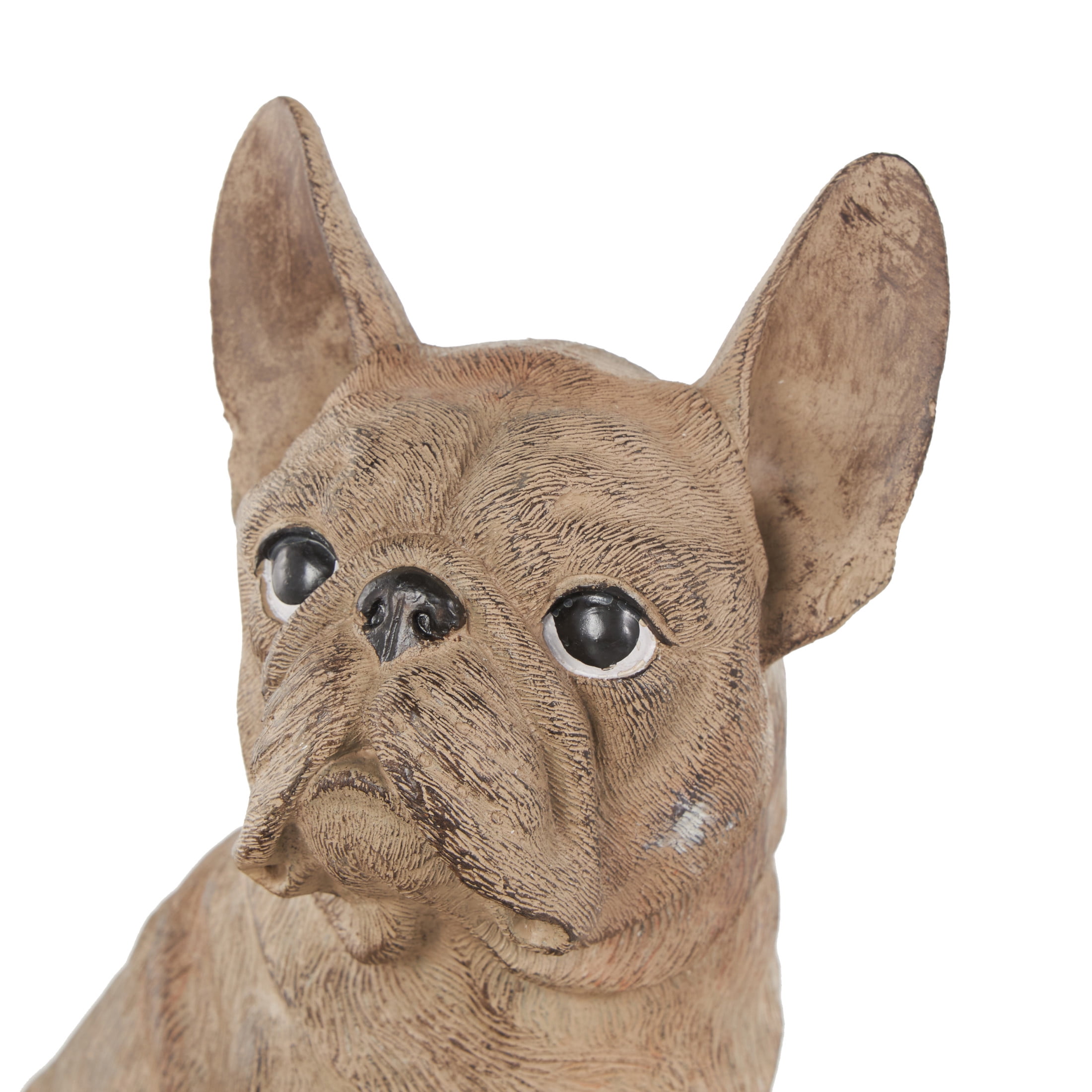 DecMode 10" x 11" Textured Brown Resin Dog Planter with Antique Pot