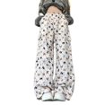 thumbnail image 1 of Retro Graffiti Design Sense Work Suit Pants Straight Tube Sports Street Dance WideLeg, 1 of 7