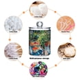 thumbnail image 6 of Yayeee 2 Pack Qtip Holder Bathroom Cotton Swab Canister with Lid Clear Dispenser Set, Art Goldfish Bowl, 6 of 6