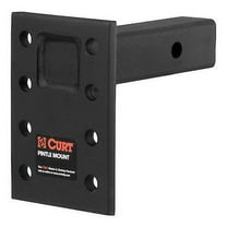 CURT 48323 Adjustable Pintle Mount for 2-Inch Hitch Receiver, 10,000 lbs, 6-1/2-Inch Drop, 6-Inch Length