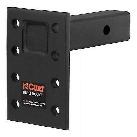 CURT 48323 Adjustable Pintle Mount for 2-Inch Hitch Receiver, 10,000 lbs, 6-1/2-Inch Drop, 6-Inch Length
