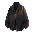 thumbnail image 3 of Lightweight Track Jackets for Men Casual Loose Fit Windbreaker Stylish Light Fall Spring Golf Work Dress Business Coat with Side Pocket, 3 of 7