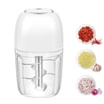 thumbnail image 1 of 450ML Electric Garlic Chopper, Mini Portable Food Processor, Garlic Grinder Masher for Onion, Ginger, Chili, Fruit, Vegetable, Meat, 1 of 5