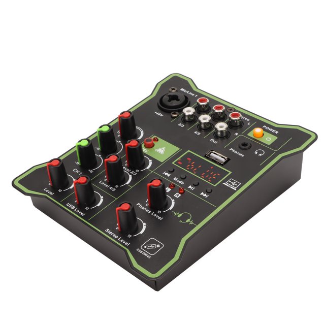 Juez de Sonido de Mezclador, Mezclador de DJ de 5 Canales USB para el Escenario para KTV