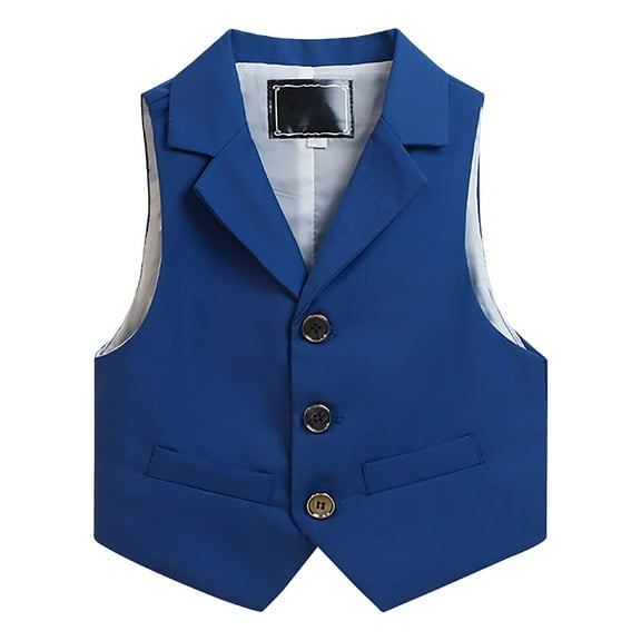 lnmuld Kids Jacket Stylish Boys Vest for Youth Academic formal Wear Casual Preppy School Childrens Sleeveless Jacket Adjustable Fit Fashion Outerwear Solid Color Size:15-16 Years