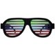 thumbnail image 1 of Light Up Shutter Glasses- Sound Reactive - USB Rechargeable Rave Glasses - Black, 1 of 5