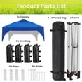thumbnail image 3 of Topeakmart 8x8ft Pop Up Canopy Tent with Roller Bag, Blue, 3 of 8