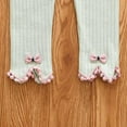 thumbnail image 2 of Toddler Baby Girls Pit-striped Leggings Princess Flower Stretchy Warm Trousers Pants, 2 of 3