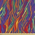 thumbnail image 1 of Colorful Upholstery Fabric by the Yard, Contemporary Style Art Image of an Animal Print Themed Creative Pattern, Decorative Fabric for DIY and Home Accents, Multicolor by Ambesonne, 1 of 5