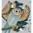 thumbnail image 3 of Ambesonne Owl Print Duvet Cover Sets, Bird Wings Moon Motifs, 2-Twin, Grey Multicolor, 3 of 4