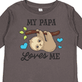thumbnail image 4 of Inktastic My Papa Loves Me with Sloth and Hearts Boys or Girls Long Sleeve Toddler T-Shirt, 4 of 5
