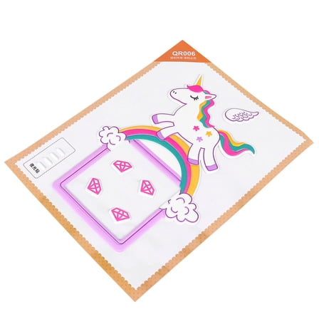 Supvox 1PC Creative Wall Sticker Unicorn Design PU Multi Room Wall Sticker for Birthday Party