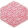thumbnail image 1 of Animal Collection Custom Size Animal Print Area Rug for Living Room, Dining Room, Kitchen, Bedroom, Kids, Zebra Light Pink - 5' Hexagon, 1 of 1