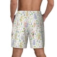 thumbnail image 4 of Uemuo Flower Rabbit Pattern Mens Swim Trunks Quick Dry Board Shorts with Mesh Lining, Stretch Beach Shorts Quick Dry No-Chafing Board Shorts-X-Large, 4 of 9