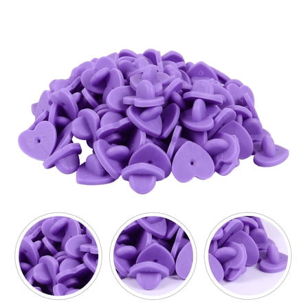 Masteelf Purple Rubber Pin Backs for DIY Brooch Craft Projects with Secure Locking Feature Perfect for Jewelry Making